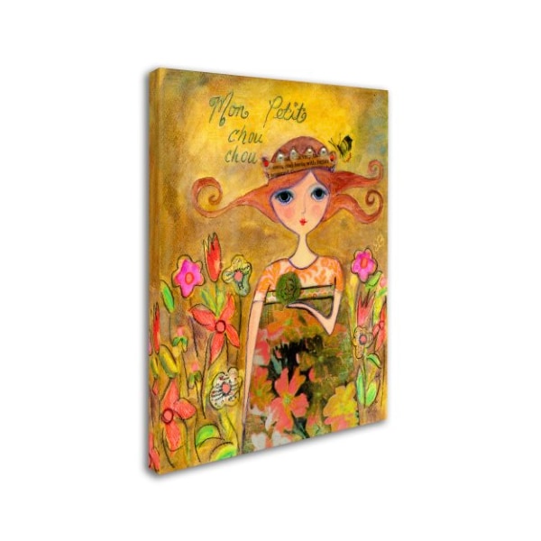 Wyanne 'Big Eyed Girl My Little Cabbage' Canvas Art,18x24